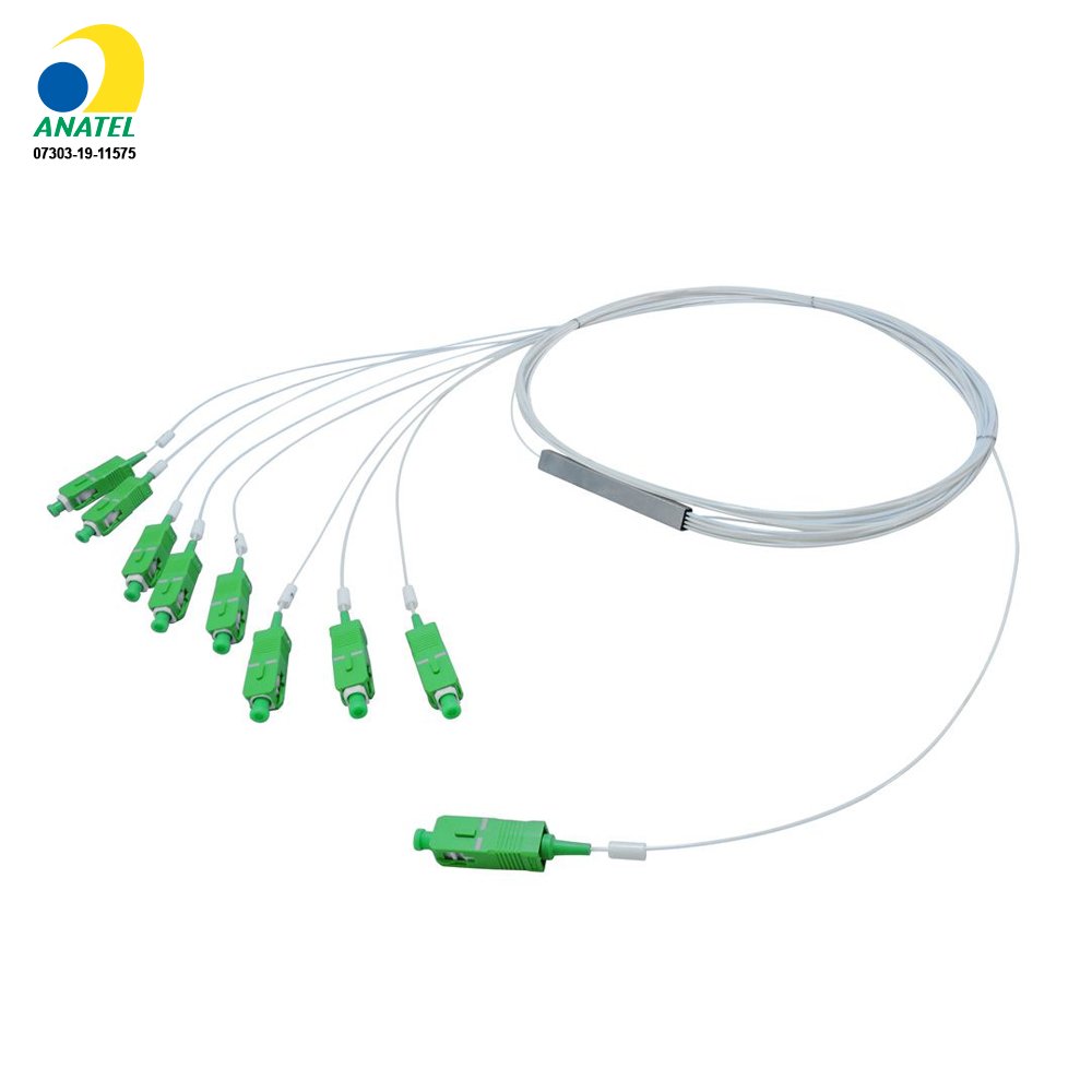 JAP Telecom - cod: PA.SPL.019 - Splitter Óptico 1x8 APC (caixa com